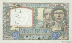 20 Francs TRAVAIL ET SCIENCE FRANCIA  1939 F.12.01Sp AU