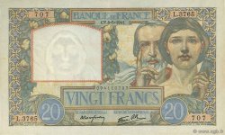 20 Francs TRAVAIL ET SCIENCE FRANCE  1941 F.12.14 XF