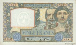 20 Francs TRAVAIL ET SCIENCE FRANCIA  1941 F.12.20 q.FDC
