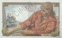 20 Francs PÊCHEUR FRANCE  1942 F.13.01Sp