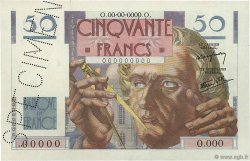 50 Francs LE VERRIER FRANCE  1946 F.20.01Sp UNC-