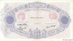 500 Francs BLEU ET ROSE FRANCIA  1937 F.30.38 MBC