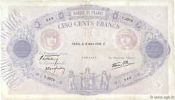 500 Francs BLEU ET ROSE modifié FRANCIA  1939 F.31.27 MBC