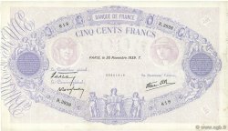 500 Francs BLEU ET ROSE modifié FRANCE  1939 F.31.50