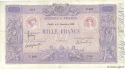 1000 Francs BLEU ET ROSE FRANCE  1906 F.36.20 F+