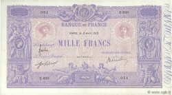 1000 Francs BLEU ET ROSE FRANCIA  1913 F.36.27 BB