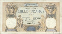 1000 Francs CÉRÈS ET MERCURE FRANCE  1929 F.37.03 F+