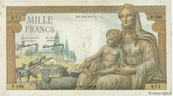 1000 Francs DÉESSE DÉMÉTER FRANKREICH  1942 F.40.01 SS