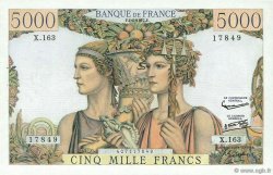 5000 Francs TERRE ET MER FRANCE  1957 F.48.14 AU