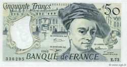 50 Francs QUENTIN DE LA TOUR Fauté FRANCIA  1992 F.67.18 q.FDC