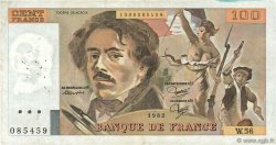 100 Francs DELACROIX modifié FRANKREICH  1982 F.69.06 S