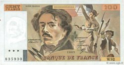 100 Francs DELACROIX modifié FRANCE  1985 F.69.09 VF+