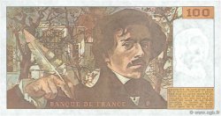 100 Francs DELACROIX imprimé en continu FRANCIA  1990 F.69bis.01a AU+