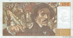 100 Francs DELACROIX imprimé en continu FRANCE  1991 F.69bis.03a1 VF+