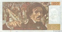 100 Francs DELACROIX imprimé en continu FRANCE  1991 F.69bis.03a2 VF