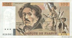 100 Francs DELACROIX imprimé en continu FRANCIA  1991 F.69bis.03a4