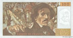 100 Francs DELACROIX imprimé en continu FRANKREICH  1991 F.69bis.03b2 fVZ