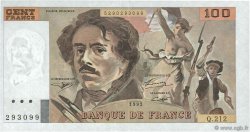 100 Francs DELACROIX imprimé en continu Fauté FRANCE  1993 F.69bis.05