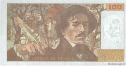 100 Francs DELACROIX imprimé en continu Fauté FRANKREICH  1993 F.69bis.05 fVZ