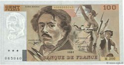 100 Francs DELACROIX  UNIFACE FRANCE  1991 F.69bisU.04 SPL