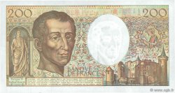 200 Francs MONTESQUIEU alphabet 101 FRANCE  1992 F.70bis.01 XF-