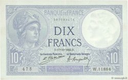 10 Francs MINERVE FRANCIA  1923 F.06.07 SC