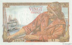 20 Francs PÊCHEUR FRANCIA  1942 F.13.01 q.FDC