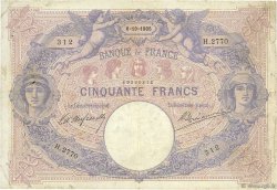 50 Francs BLEU ET ROSE FRANCIA  1905 F.14.17 MB