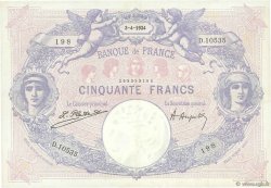 50 Francs BLEU ET ROSE FRANCE  1924 F.14.37 TTB+