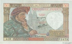 50 Francs JACQUES CŒUR FRANCE  1940 F.19.03 UNC-
