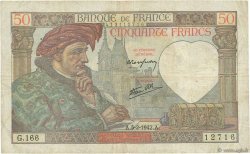 50 Francs JACQUES CŒUR FRANCIA  1942 F.19.19