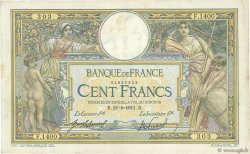 100 Francs LUC OLIVIER MERSON sans LOM FRANCE  1911 F.23.03 VF-