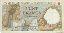100 Francs SULLY FRANCE  1939 F.26.01 XF