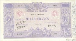 1000 Francs BLEU ET ROSE FRANKREICH  1925 F.36.41 fVZ