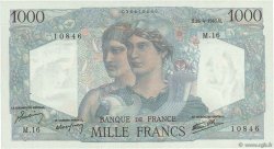 1000 Francs MINERVE ET HERCULE FRANKREICH  1945 F.41.02 VZ+