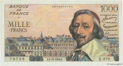 1000 Francs RICHELIEU FRANCE  1956 F.42.22 AU