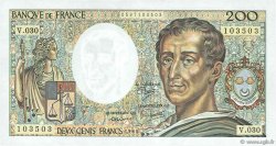 200 Francs MONTESQUIEU FRANKREICH  1985 F.70.05 fST+