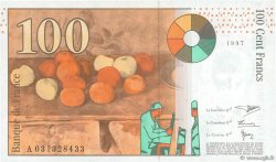 100 Francs CÉZANNE Sans STRAP FRANCE  1997 F.74f4.01 UNC