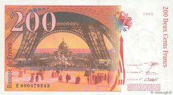 200 Francs EIFFEL Sans STRAP FRANKREICH  1995 F.75f4.01 VZ+
