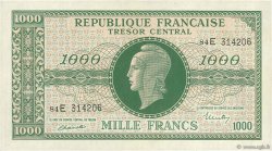 1000 Francs MARIANNE Chiffres maigres FRANCIA  1945 VF.13.02