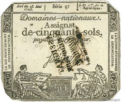50 Sols FRANCE  1793 Ass.42g VF+