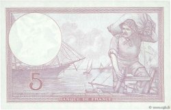 5 Francs FEMME CASQUÉE modifié FRANKREICH  1940 F.04.15 fST+