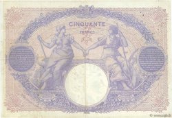 50 Francs BLEU ET ROSE FRANCE  1911 F.14.24 VF