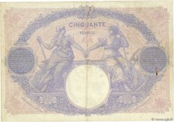 50 Francs BLEU ET ROSE FRANCIA  1914 F.14.27 BC+