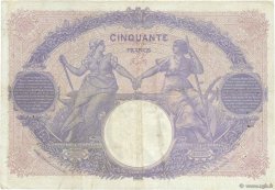 50 Francs BLEU ET ROSE FRANCIA  1915 F.14.28 q.BB