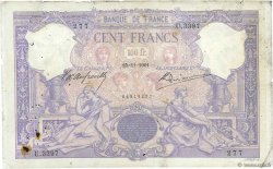 100 Francs BLEU ET ROSE FRANCE  1901 F.21.15 G