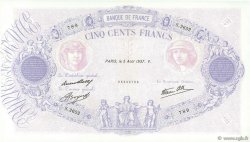 500 Francs BLEU ET ROSE modifié FRANCIA  1937 F.31.01 AU