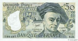 50 Francs QUENTIN DE LA TOUR FRANCIA  1981 F.67.07 AU+