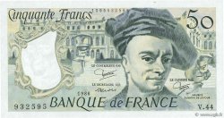 50 Francs QUENTIN DE LA TOUR FRANCIA  1986 F.67.12 AU+