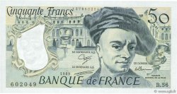 50 Francs QUENTIN DE LA TOUR FRANCIA  1989 F.67.15 AU+